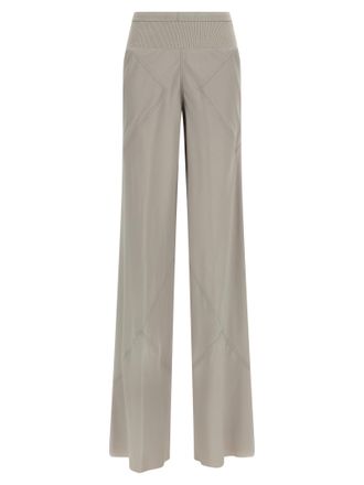 Rick Owens Gray Acetate Flared Womens Pants