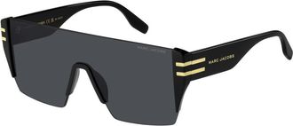Marc Jacobs Zwart Goud/Donkergrijze Zonnebril - Heren - Zonnebrillen - Zwart - ONE Size - Accessoires