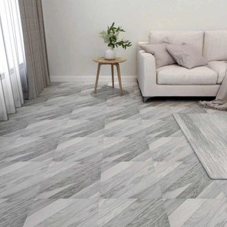 vidaXL vidaXL Tavole per Pavimenti 55 pcs Grigio 5,11 m&sup2; PVC