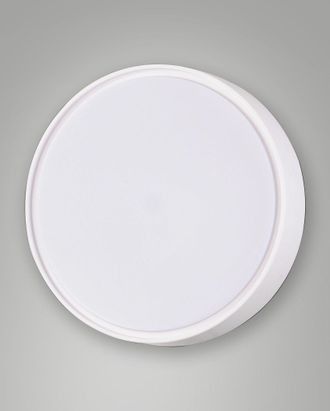 Fabas Luce Hatton Plafoniera Led 27w 3000k Bianco In Policarbonato Ip65 - Diametro 300mm - 3830 Lm - Made In Italy - Codice Articolo 3224-65-102