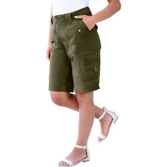 Roaman's Plus Size Cargo Shorts in Dark Olive Green at Nordstrom, Size 26