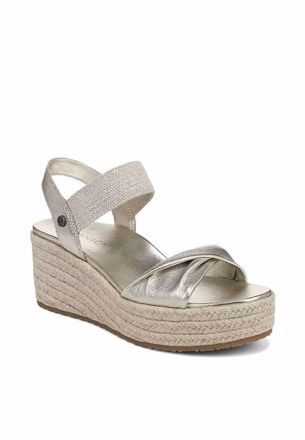 Vionic Womens Darla Heel Wedge Sandal In Gold