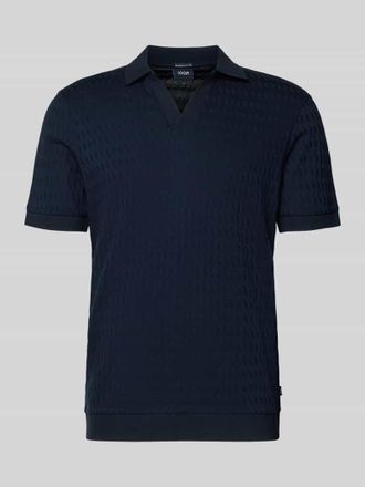 Joop Poloshirt mit gerippten Abschlüssen Modell Cleison in Marine, Größe XXXL