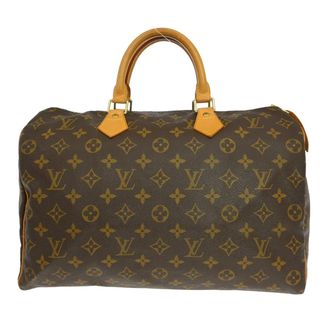 Louis Vuitton Speedy Handbag Monogram Canvas Brown Canvas Handbag (Pre-Owned)