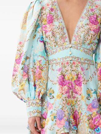 Camilla Womens Bazaar Blooms Frilled Mini Dress Ss26 W