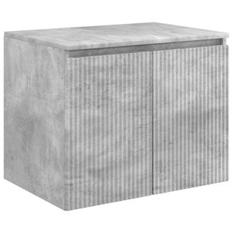 vidaXL Mueble De Ba&ntilde;o Montado En La Pared Gris Hormig&oacute;n Vidaxl