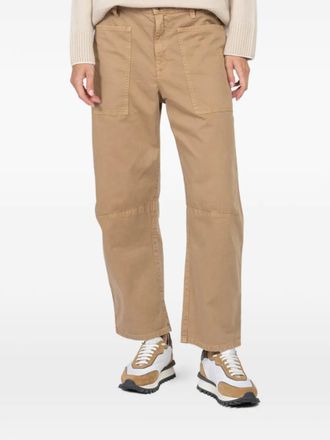 Velvet multiple-pocket trousers - Neutrals