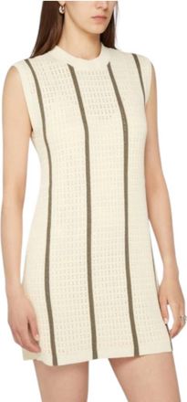 Anine Bing Lanie Dress In Ivory/green Stripe