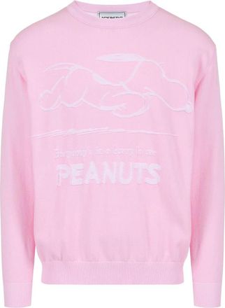 Iceberg Peanuts Trui met Ronde Hals - Heren - Ronde hals truien - Roze - 2XL - Katoen - Truien & Vesten