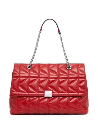 Karl Lagerfeld large K/Kuilt tote bag - women - Polyurethane/Calf Leather/Polyester/Recycled Polyester - OS - Red