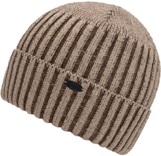 Chillouts Beanie CHILLOUTS Stan Hat, Herren, beige, Strick, Kunstfaser, meliert, unifarben, M&uuml;tzen Beanie, mit robustem Strickmuster