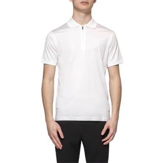 Emporio Armani Lyocell-Blend Jersey Polo Shirt, Size Medium