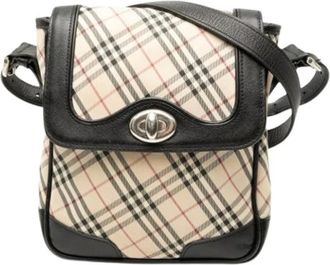 Burberry Pre-owned Cross Body Bags, female, Beige, Size: ONE SIZE Pre-owned Canvas Crossbody Bag
