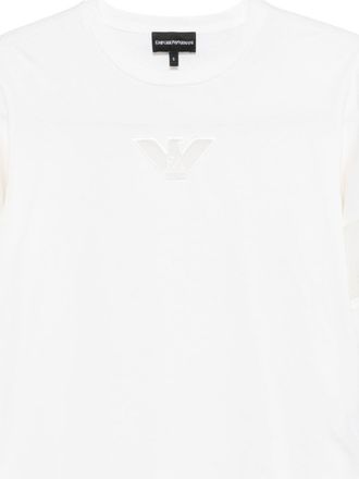 Emporio Armani Logo Appliqu&eacute; Sweater - white