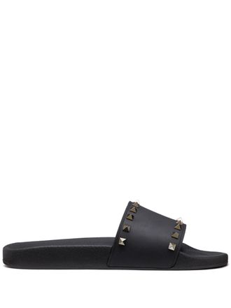 Valentino Garavani Rockstud slide sandals - Black