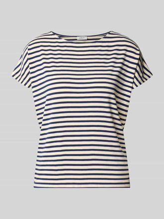 s.Oliver Red Label Relaxed Fit T-Shirt aus Viskose-Mix in Marine Melange, Gr&ouml;&szlig;e 34