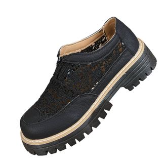 Generic Womens Slip On Shoes Wide Width Casual Walking Shoes Round Toe Breathable Stylish Flat Low Heel Comfortable Loafers Work Leisure Black