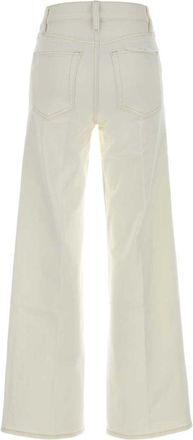Frame Denim Womens Jeans The Slim Palazzo White Regenerated Cotton
