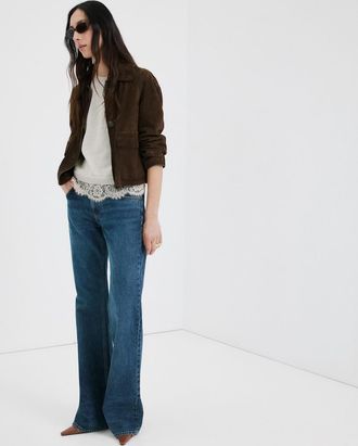 Mango Pullover maglia bordo pizzo grigio chiaro/pastello - Donna - XXS - MANGO