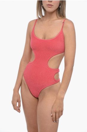The Attico Terry-Cloth One-Piece Swimsuit with Crossed Back Straps size Xs