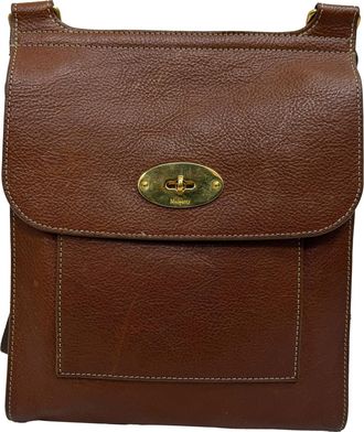 Mulberry Pre-owned Womens Antony Crossbody Bag in Brown Leather - Mocha - One Size