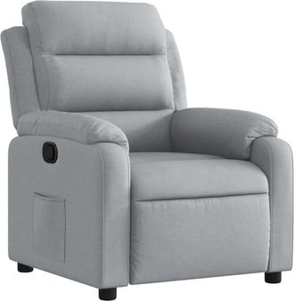 vidaXL Sill&oacute;n Reclinable De Tela Gris Claro Vidaxl