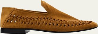 Proenza Schouler Whipstitch Suede Moccasin Loafers