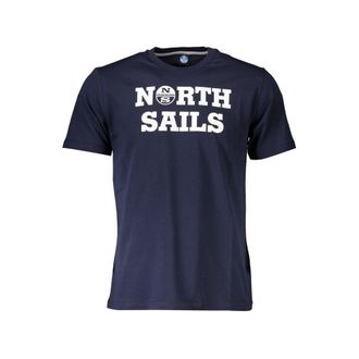 North Sails Blauwe Katoenen T-shirt voor Mannen