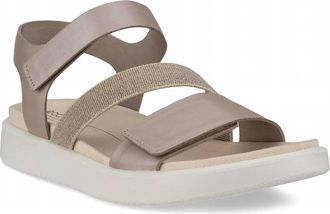Ecco Womens Flowt Sandal In Grey Rose Metallic