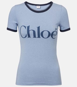 Chloé Logo cotton-blend jersey T-shirt