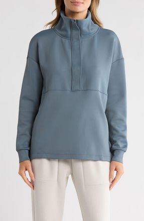 Apana New Heights Long Sleeve Tunic Pullover in Dark Green at Nordstrom Rack, Size X-Large