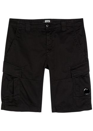 C.P. Company Logo Stretch-cotton Cargo Shorts - Black - XL