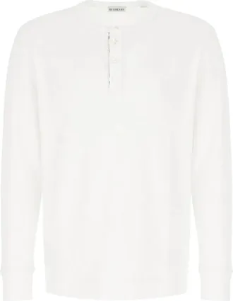 Burberry Long Sleeve T-Shirt - Heren - Longsleeves - Wit - XL - Katoen - Tops