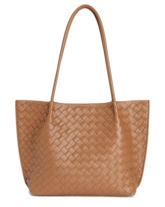 Tiffany & Fred Hand-Woven Leather Large Tote