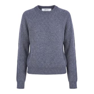 Jucca Truien & Vesten, Dames, Grijs, L, Katoen, Trui met ronde hals