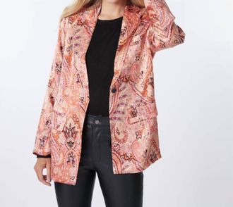 Esqualo Expression Print Blazer In Multicolor/paisley Print