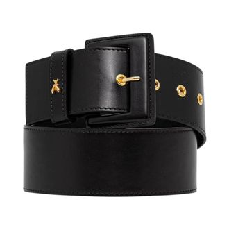 Patrizia Pepe Accessoires, Dames, Zwart, XS, Leer, Brede Leren Riem