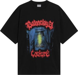 Balenciaga T-Shirts, male, Black, Size: XS Salon de Couture T-shirt