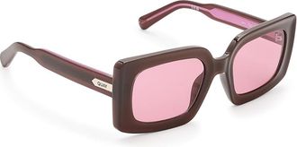 Quay Talk Show Fashion Sunglasses Dark Brown/Pink