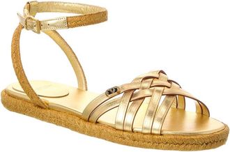 Valentino Vlogo Signature Leather Sandal