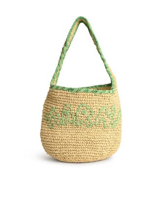 Marni Borsa Marni Small Nassa in Green Natural Rafia