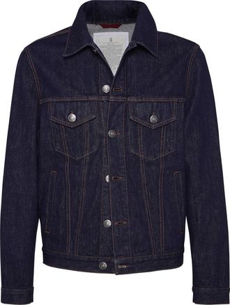 Brunello Cucinelli Four-pocket jacket in Dark Denim at Nordstrom, Size 60 It