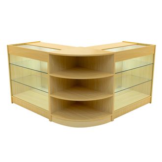 MonsterShop Apollo LED Shop Counter Set LM60 & 2 x K900 - Maple in Beige