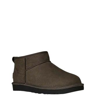 UGG Brown Embossed Leather Boots