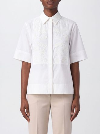 P.A.R.O.S.H. P. A.R. O.S. H. Camicia a maniche corte in cotone con ricami e colletto classico