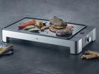 WMF Wmf - 0415330011 Parrilla Rectangular El&eacute;ctrico Negro, Acero Inoxidable 2000 W
