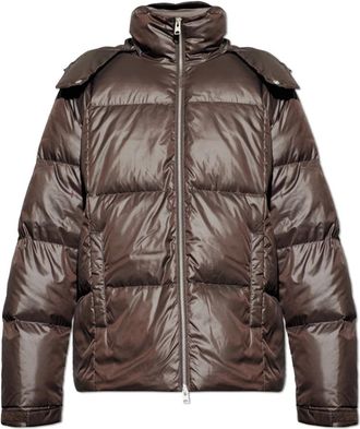 AllSaints Lupin Puffer Jacket - Heren - Gewatteerde jassen - Bruin - 2XL - Polyester - Jassen