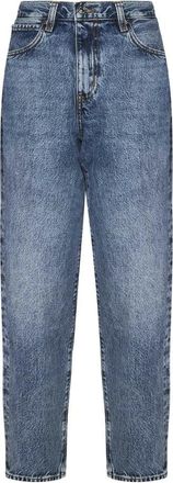 Frame Denim Blauwe Vintage-ge&iuml;nspireerde Jeans met Contraststiksels - Dames - Regular Fit Jeans - Blauw - W29 - Katoen - Jeans