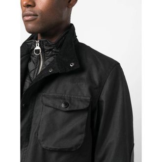 Barbour Cotton Field Jacket with Flap Pockets Jacket - Black