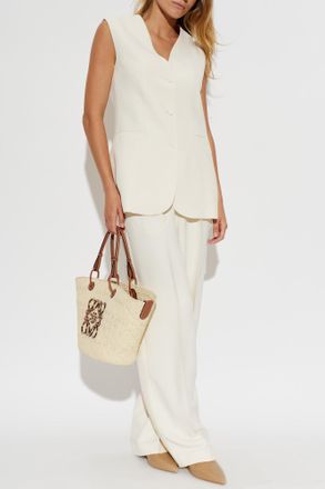 Fabiana Filippi Single-vent Vest, Womens, Cream
